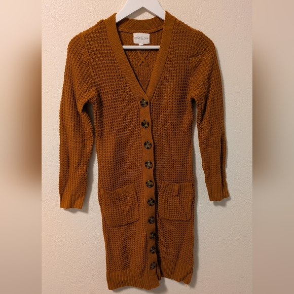 Olive & Oak Sweaters - Olive And Oak Women's Brown Cardigan Duster Sweater